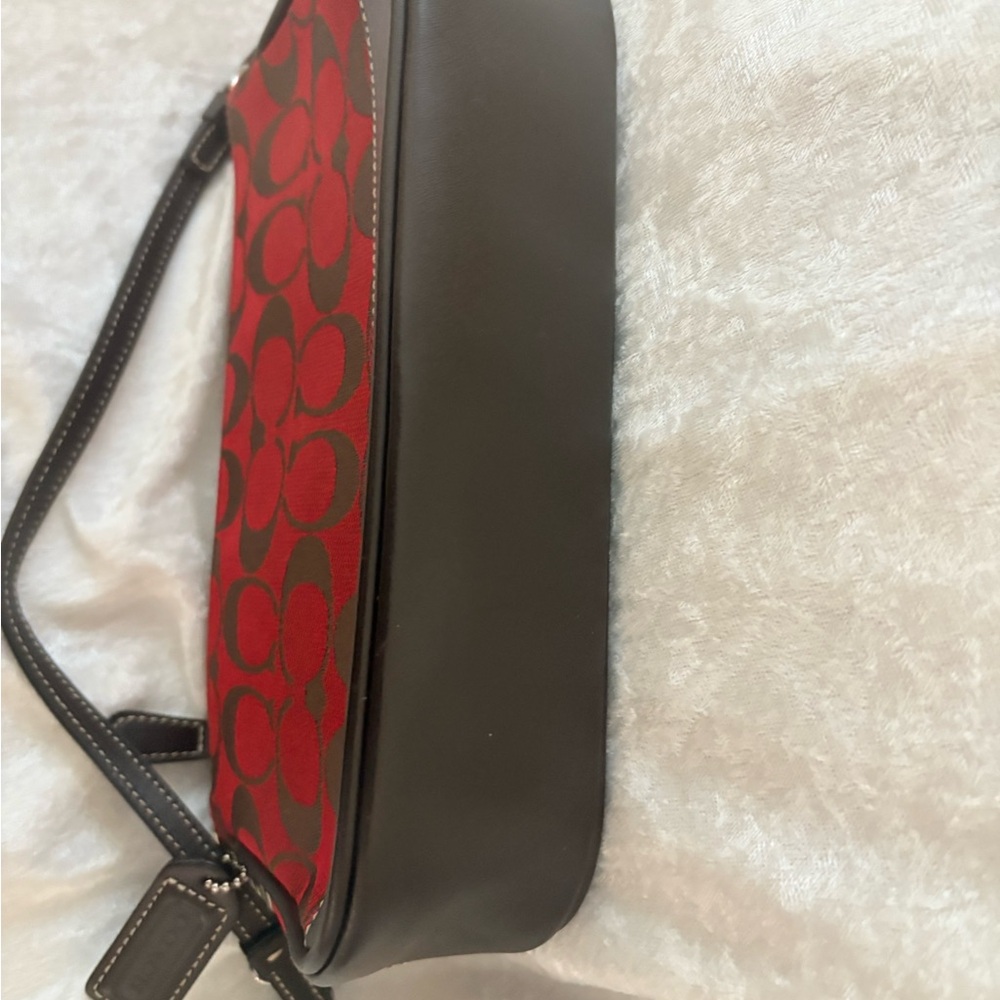 Coach Red and Brown Mini Bag - Picture 8 of 12